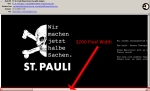 Der Newsletter des 1. FC St. Pauli Shops kommt mit 3200 Pixel Breite daher...